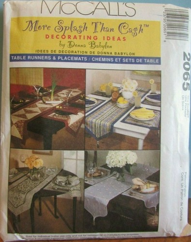 Mccalls 2065 table runners - 2065, &